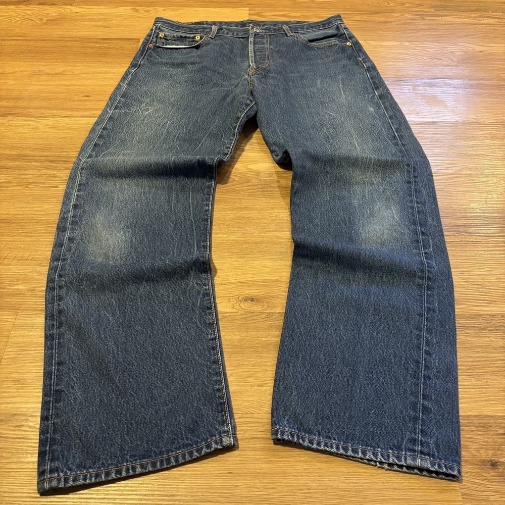VTG Levis 501 XX Jeans Mens 38x36 Fits 35x32 Blue Cotton Denim Button Fly Faded